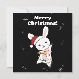 Convites Coelho Feliz Natal Animais de Inverno Coelhos
