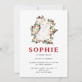 Convites Coelho Inverno Floral | FESTA DE ANIVERSÁRIO