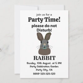 Convites Coelho Por Favor Não Perturbe Coelho Engraçado