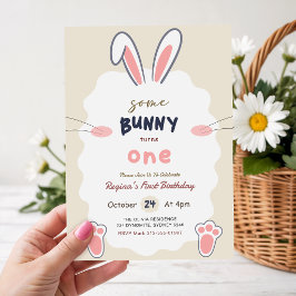Convites Coelho Some Bunny está fazendo um ano 1º Aniversár