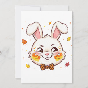 Convites Coelho Travesso Halloween Candy Corn