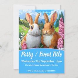 Convites Coelhos de Verão