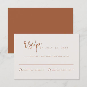 Convites COENTRO - Tom Terra Boêmio Queimado Laranja RSVP