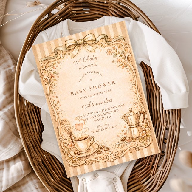 Convites Coffee Lover Baby Shower (Criador carregado)