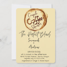 Convites Coffee Themed Couple Shower Invitation