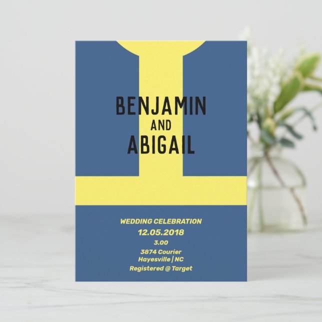 Convites Cofre Azul Dourado do Nerd Gamer Geek Moderno Conv (Em pé/Frente)