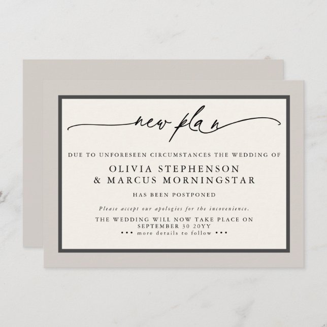 Convites Cogumelo Terrestre - Evento Adiado Moderno (Frente/Verso)