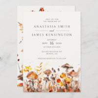 Cogumelos Caiam Flores Selvagens Casamento por fer