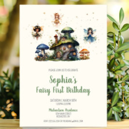 Convites Cogumelos de Aniversário Encantados