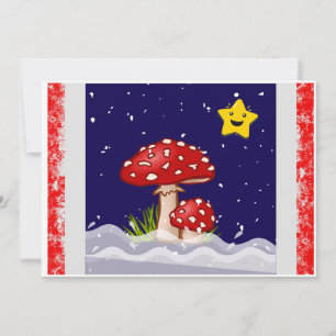 Convites cogumelos de design de Natal