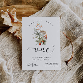 Convites Cogumelos e Morangos Primeiro Aniversário