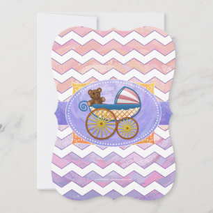 Convites Coisas de bebê rosa e fedorento