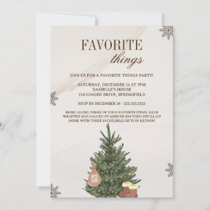 Convites Coisas Favoritas e Festa de Natal com Troca de Pre