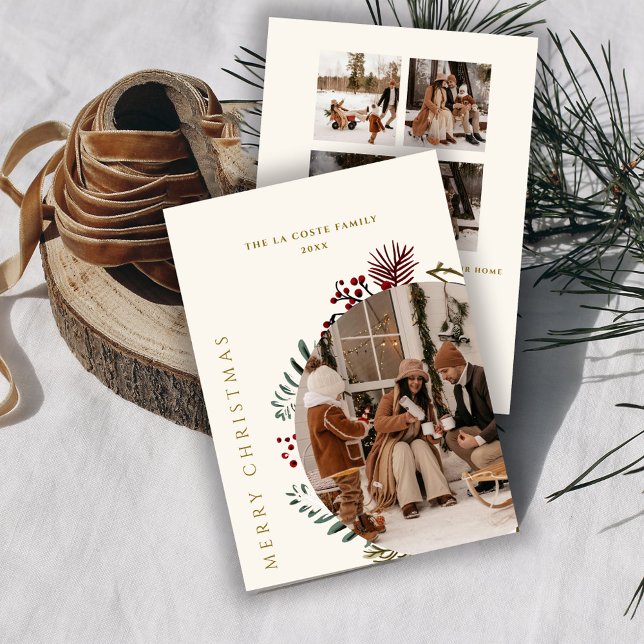 Convites Colagem Boho Feliz Natal (Criador carregado)