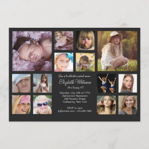 Convites Colagem de 14 fotos