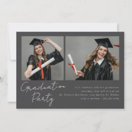 Convites Colagem de duas fotos, design moderno