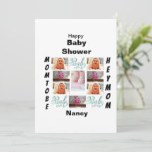 Colagem de Fotografias do Chá de fraldas Personali