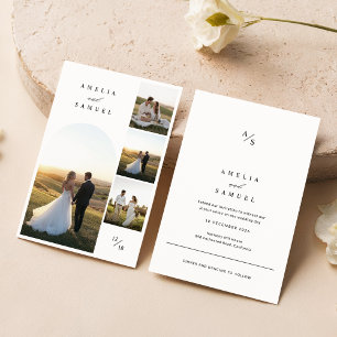 Convites Colagem de Fotografias Elegante Chic