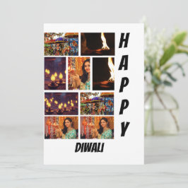 Convites Colagem de Fotografias Moderna Diwali 9 Personaliz
