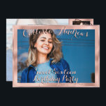 Convites Colagem de Fotos de Borda Dourada Girly Rosa Doce<br><div class="desc">Este suave e moderno convite de 16 anos de colagem fotográfica é perfeito para a moda e na moda. Ele apresenta uma colagem de fotos personalizável, giro, chic e glamourosa, com fotos em cinco fotos, com elegante tipografia cursiva preto-e-rosa rosa esboçada e bordada em folha de ouro rosa impressa falsa....</div>