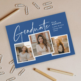 Convites Colagem de Fotos de Graduação com Letra Moderna Fo