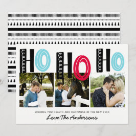 Convites Colagem de Fotos de Natal com Letras Escandinavas