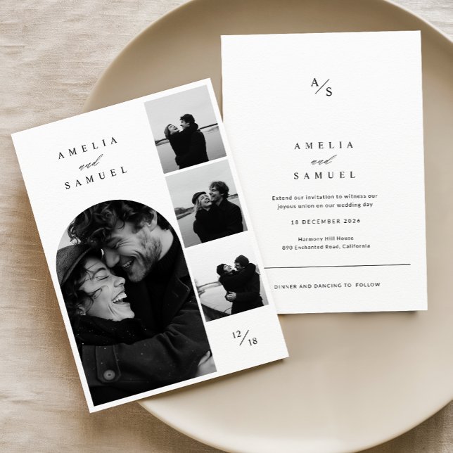 Convites Colagem de Fotos Elegante Contemporânea (Criador carregado)