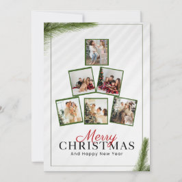 Convites Colagem de Fotos Moderna de Natal com Marca Person