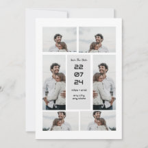 Colagem de fotos moderna e elegante cinza para avi