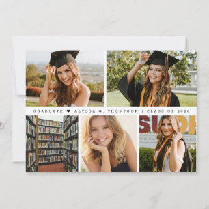 Convites Colagem de Fotos Moderna para Formatura da Turma d
