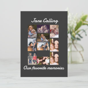 Convites Colagem de Fotos Modernas Personalizadas de Amigos