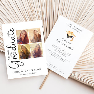 Convites Colagem de Fotos Moderno Graduado 2026