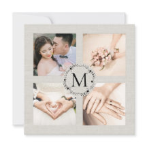 Colagem de Fotos Monogramadas de Agradecimento de