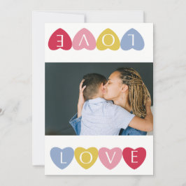 Convites Colagem de fotos personalizada de amor de dia de o