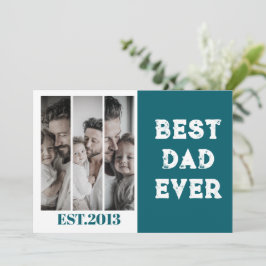 Convites Colagem de Fotos Personalizada Melhor Pai do Mundo