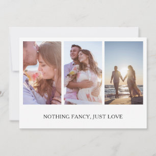 Convites Colagem de Fotos Simples Recepção de Casamento Mod