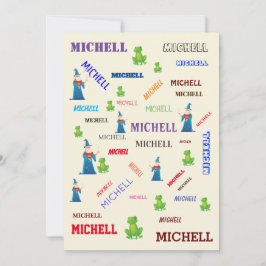 Convites Colagem de Nome da Nuvem de Palavras de Leitura de