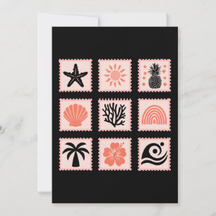 Convites Colagem de selos naturais