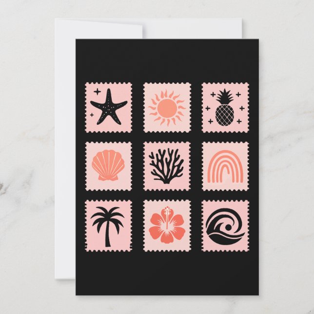 Convites Colagem de selos naturais (Frente)