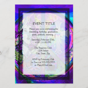 Convites Colagem de Símbolos de Paz de Groovy