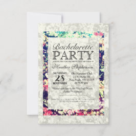 Convites Colagem Floral Elegante de Multicores