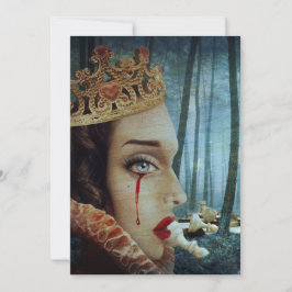 Convites Colagem Única Superreal Gótica Rainha Triste de Co