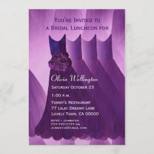 Convites Colchões de Bridesmaid ou Vestidos Roxos de Brunc