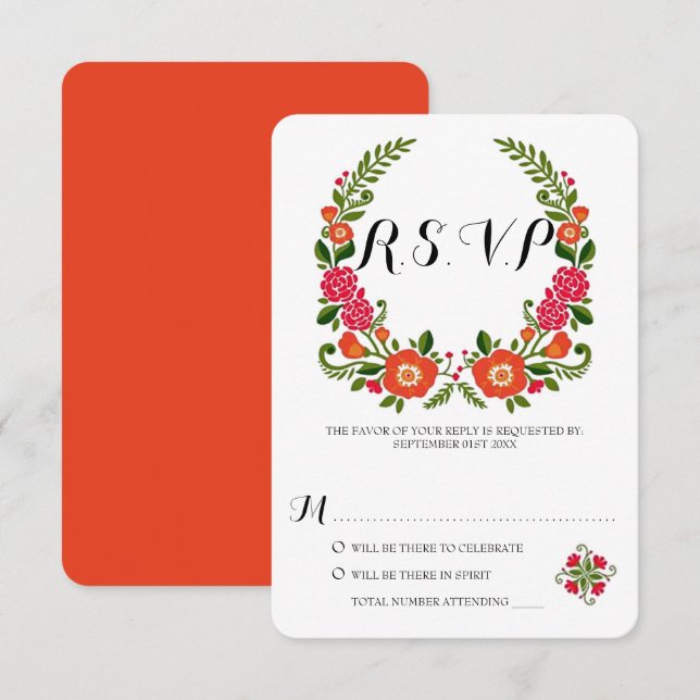 Convites Coleção Bohemian Summer Wedding (Frente/Verso)