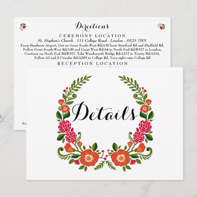 Convites Coleção Bohemian Summer Wedding (Frente/Verso)