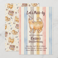 Coleção de Aniversário de Gato Laranja Gordo em Aq