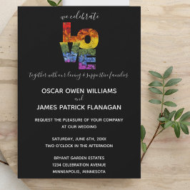 Convites Coleção de Casamento de Mesmo Sexo LOVE Flores Éba