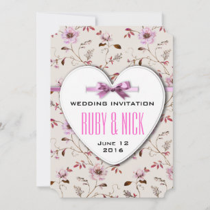 Convites Coleção de casamento floral RomanticCharm