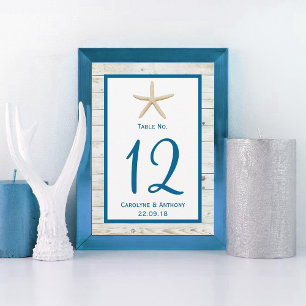 Convites Coleção de Casamento Starfish Whitewashed Wood Bea