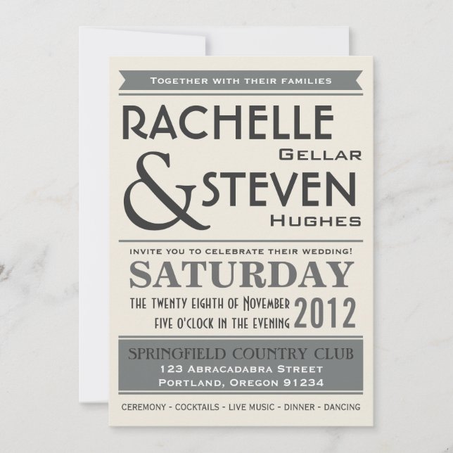 Convites Coleção de Casamentos de Outdoors (Frente)